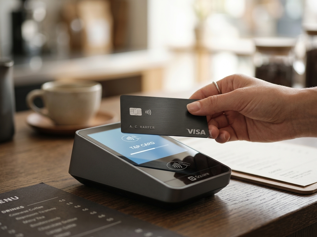 Contactless card payment at a small business